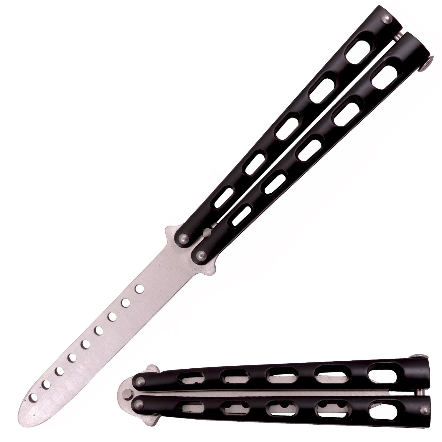 Tiger USA Butterfly Training Knife 440 Stainless 8.85 Inch Black