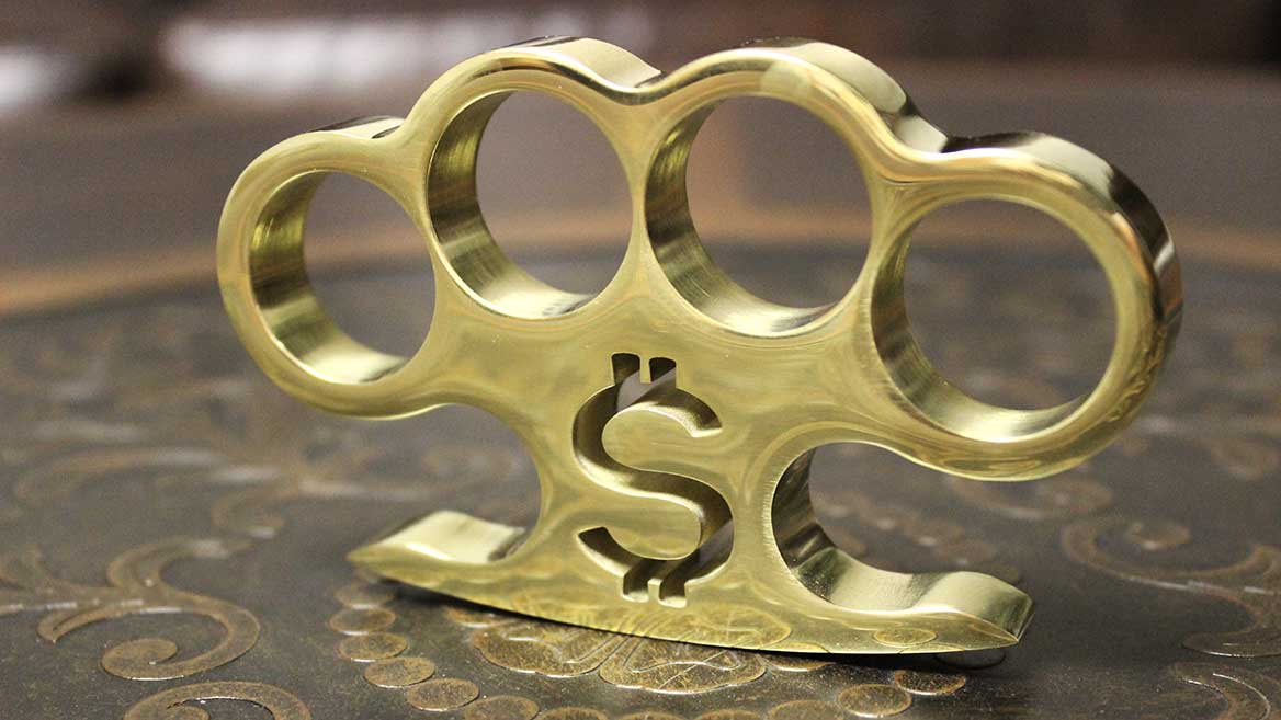 American Made Pay Up Brass Knuckles