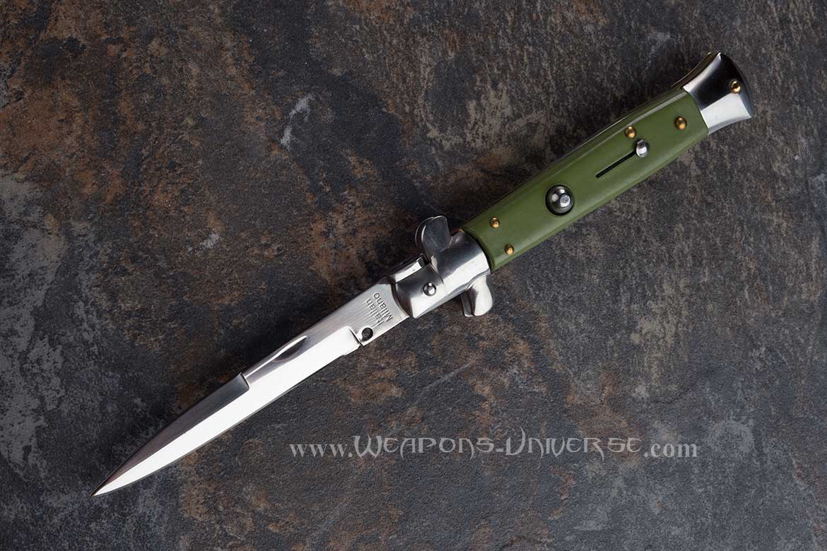 Army Green Switchblade Automatic Knife