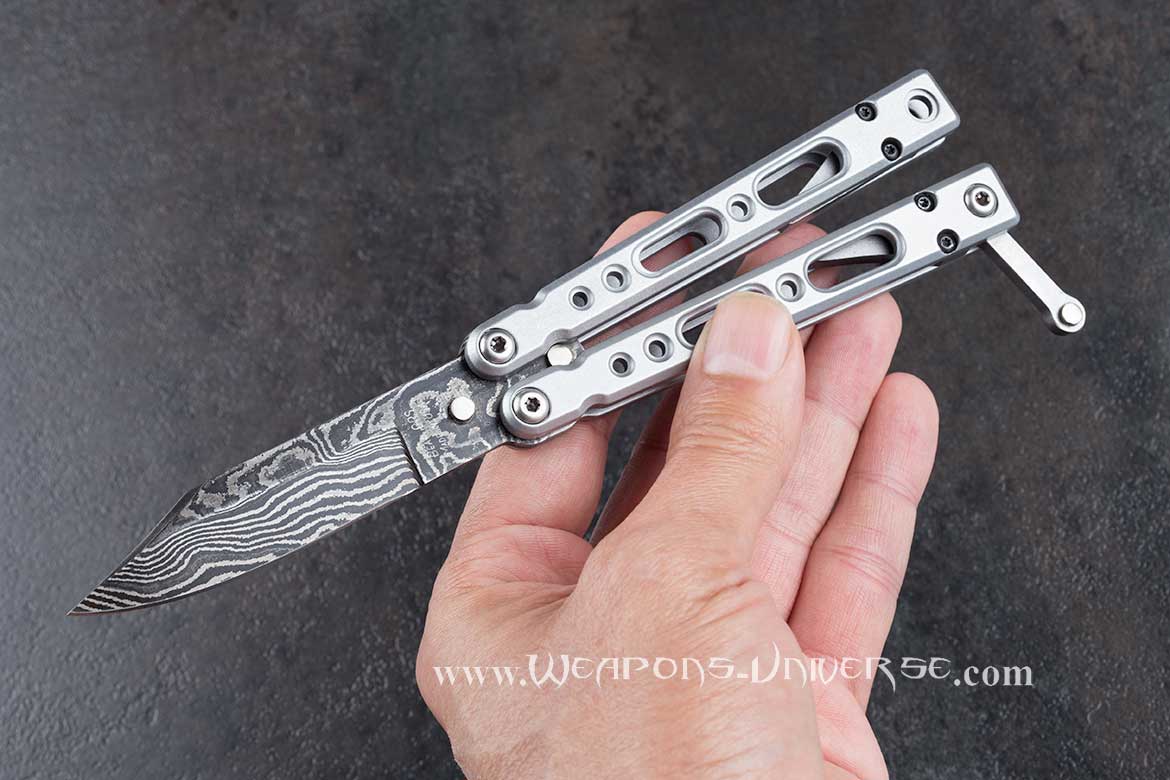 Bear Ops 36004 Damascus Bear Song IV Butterfly Knife