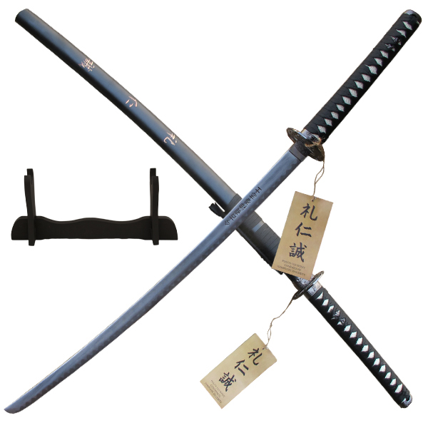 Black and Silver Katana Samurai Sword - PS-9518