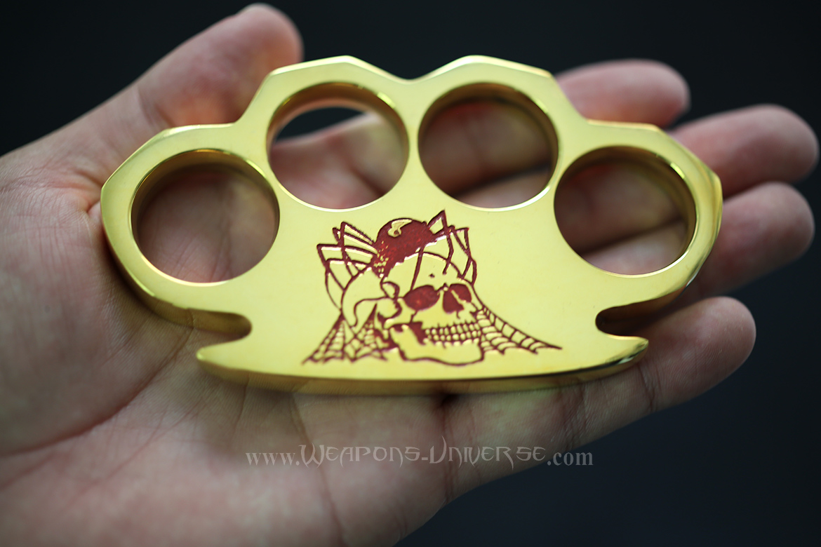 Black Widow Real Brass Knuckles, Red