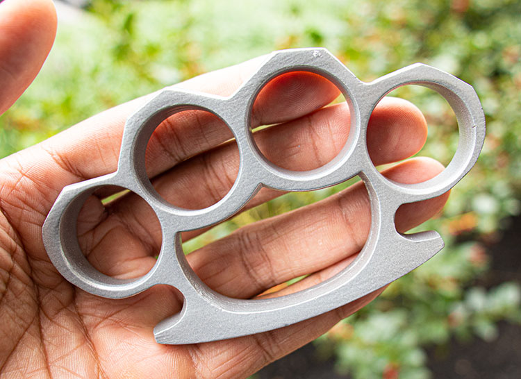 Brass Knuckles, Silver, Large