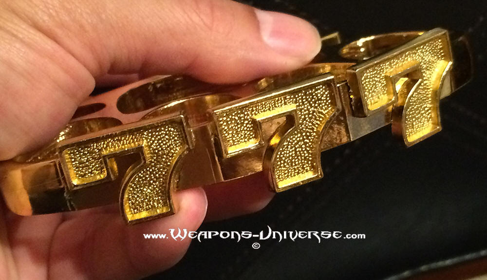 Lucky Number 7 Brass Knuckles, Gold