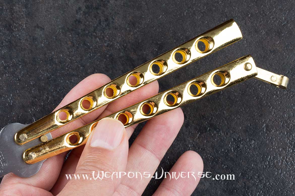 Cheap Balisong Butterfly Knife, Gold