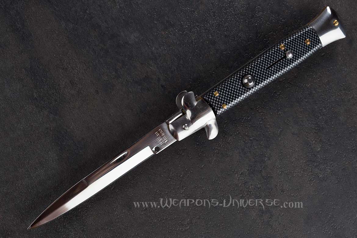 Checkered Switchblade Stiletto Automatic Knife