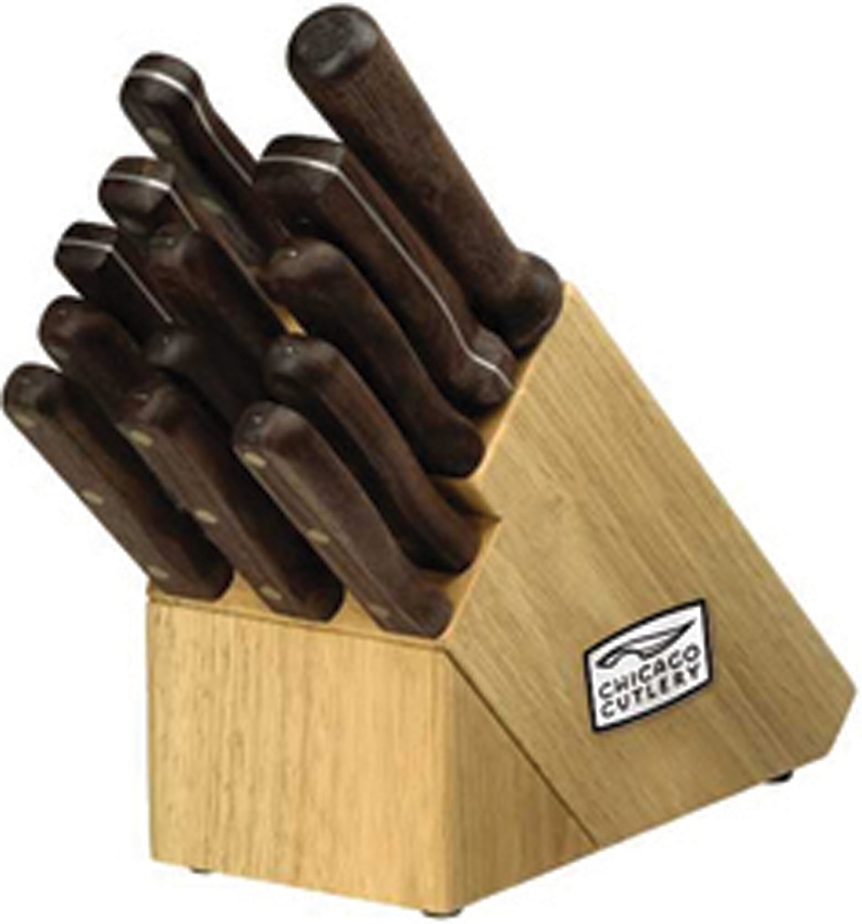 Chicago Cutlery C00372 Walnut Tradition 14 Piece Set Knives