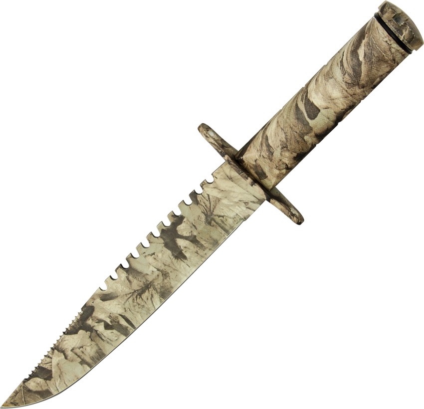China Made CN210961GN Hunters Survival Knife, Camo