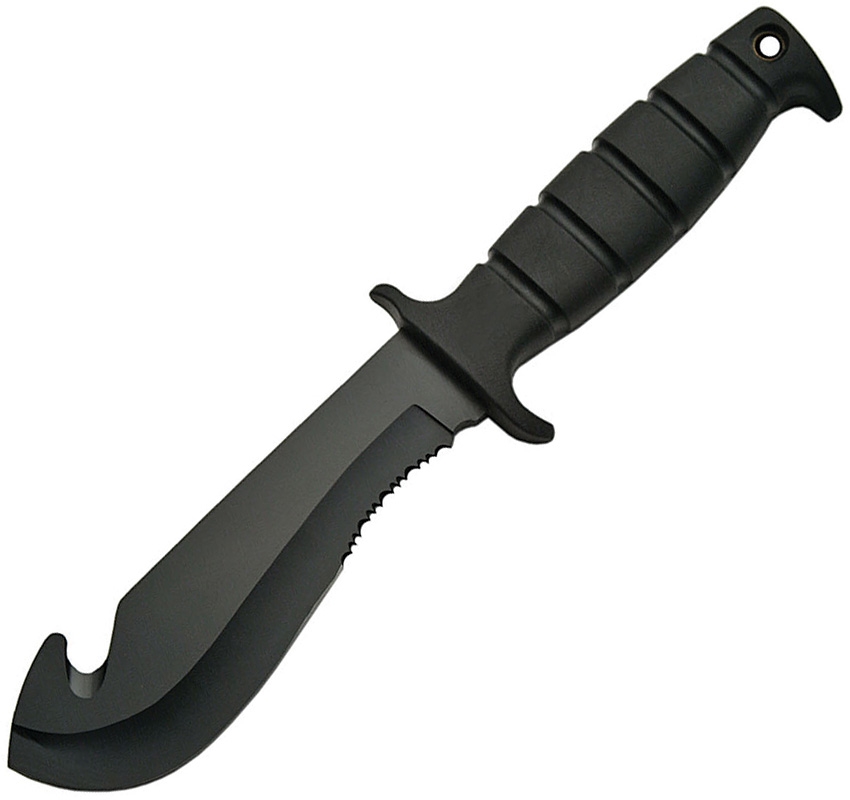 China Made CN211222 Rubber Handle Guthook Knife