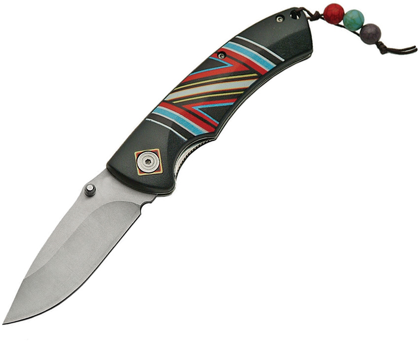 China Made CN211394BK Native Stripe Linerlock Knife, Black