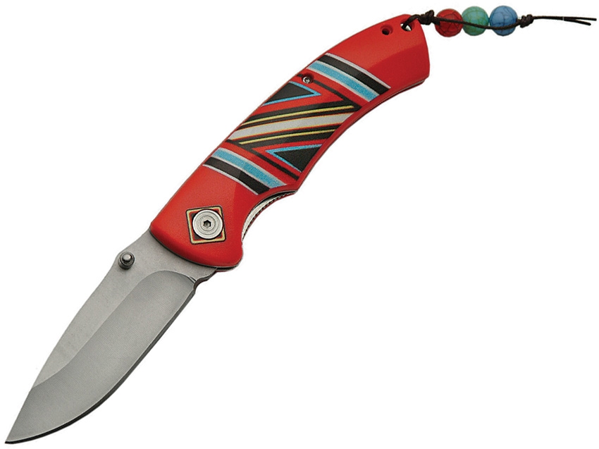 China Made CN211394RD Native Stripe Linerlock Knife, Red