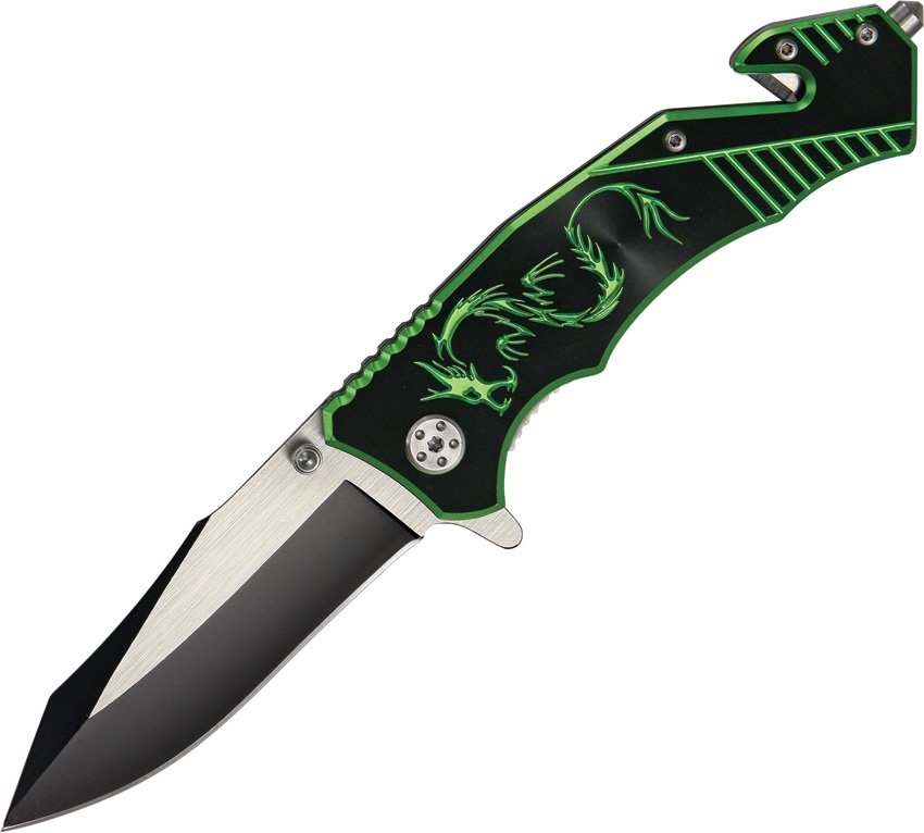 China Made CN300256GN Dragon Rescue Linerlock Knife