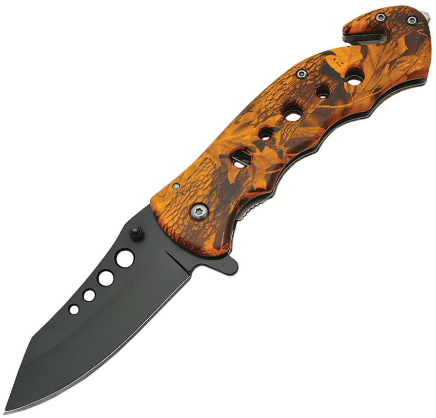 China Made CN300281 A/O Linerlock Knife, Orange