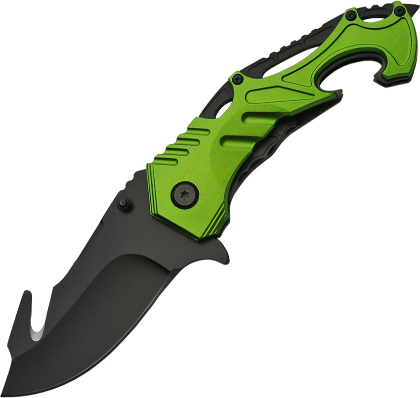 China Made CN300287GN Tactical Linerlock A/O Knife, Green