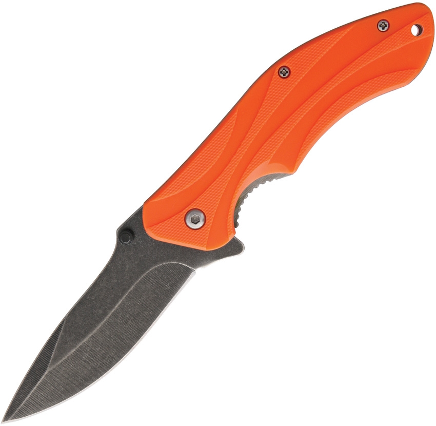 China Made CN300329OR Groove Linerlock Knife, Orange
