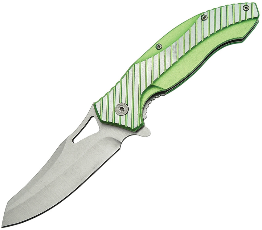 China Made CN300333 Linerlock A/O Knife, Green