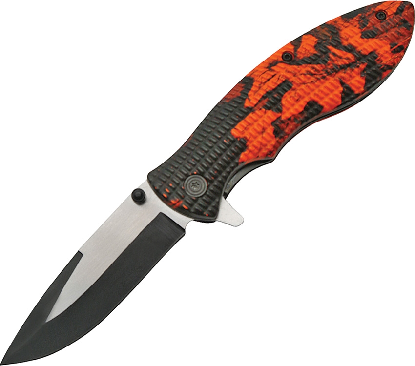 China Made CN300338RD Linerlock Knife, Red Camo