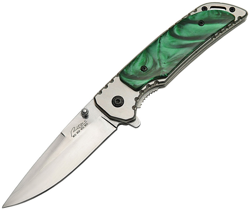 China Made CN300370GN Linerlock A/O Knife, Green