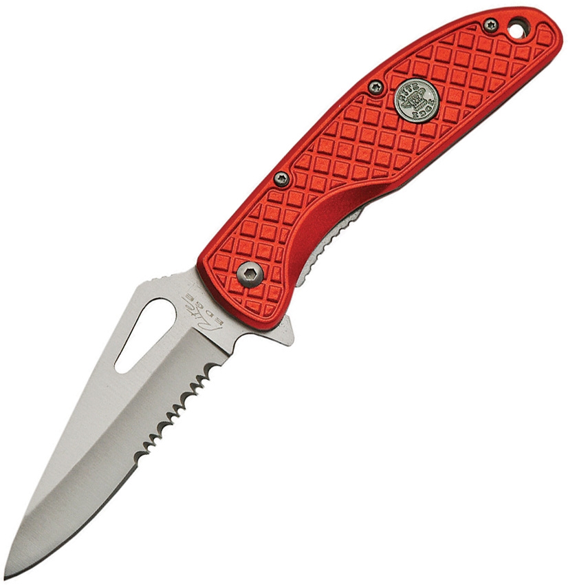 China Made CN300392RD Sawjaw Linerlock A/O Knife, Red