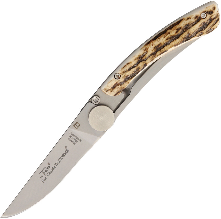 Claude Dozorme CLD19014279 Thiers Linerlock Stag Horn Knife