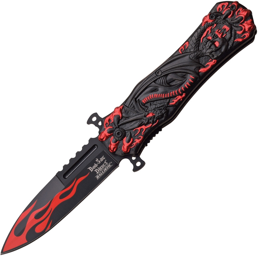 Dark Side DSA049RD Dragon Linerlock A/O Knife, Red