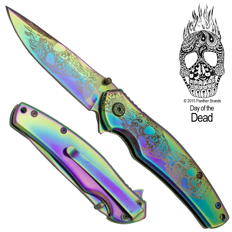 Day of the Dead Spring Assisted Knife