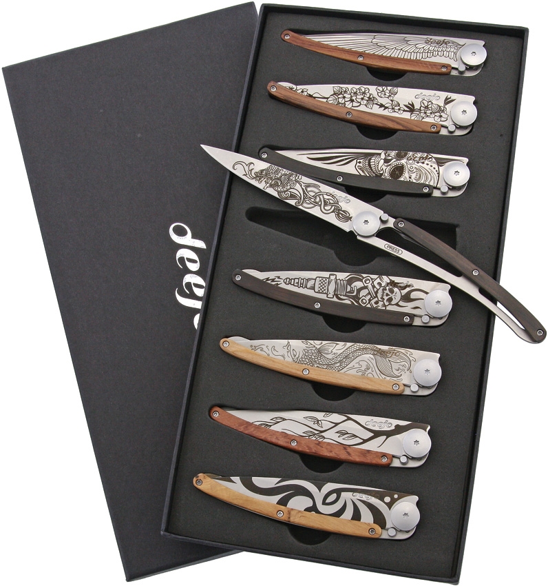 Deejo DEE012 Display Box Knife, Tattoo