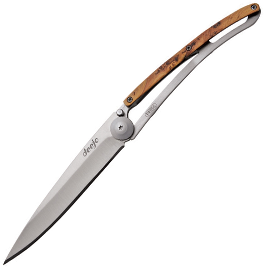 Deejo DEE1CB002 Linerlock Knife, Juniper