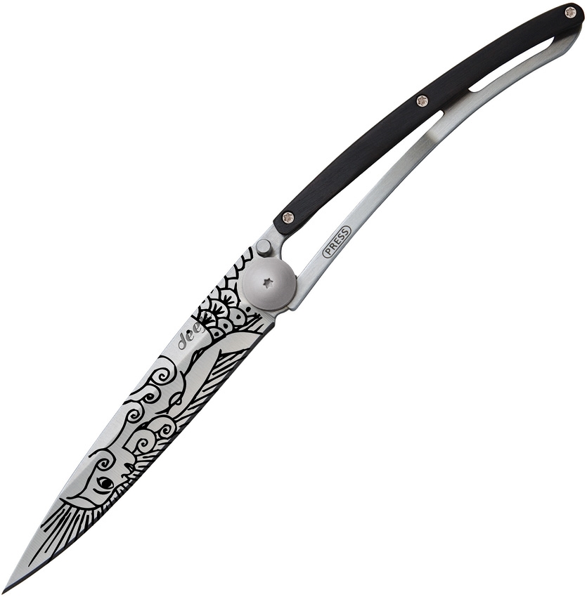 Deejo DEE1CB034 Tattoo Granadilla Knife, Mermaid