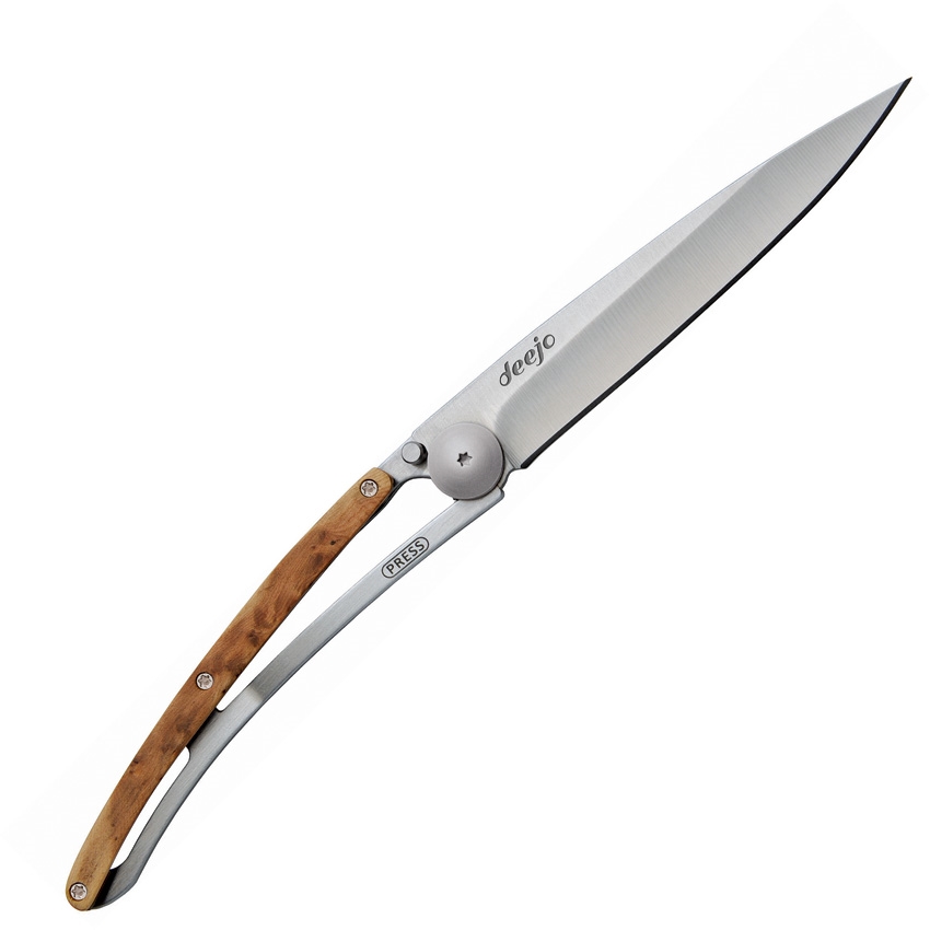 Deejo DEE1CBG02 Linerlock Left Knife, Juniper