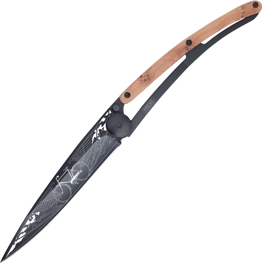 Deejo DEE1GB103 Black Tattoo Bicycle Knife