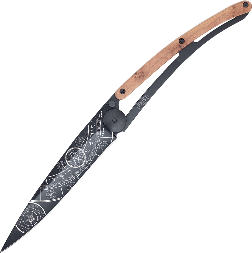 Deejo DEE1GB113 Fantasy Witchcraft Knife, Black