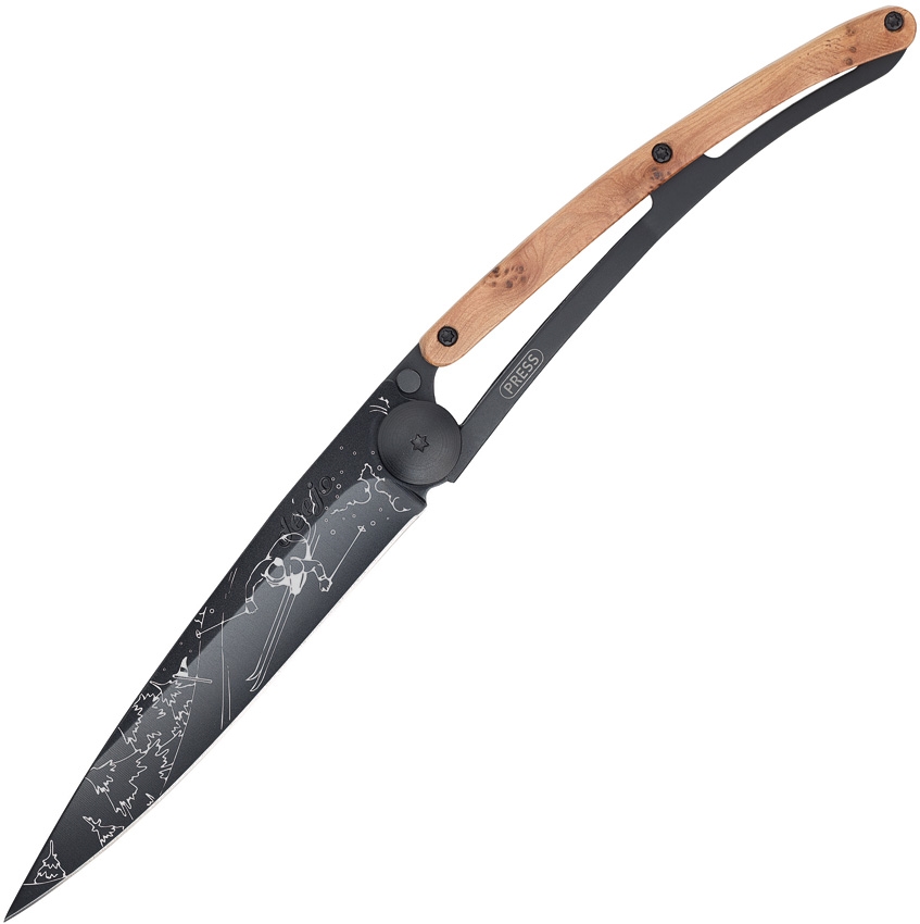 Deejo DEE1GB116 Tattoo Juniper Ski Knife