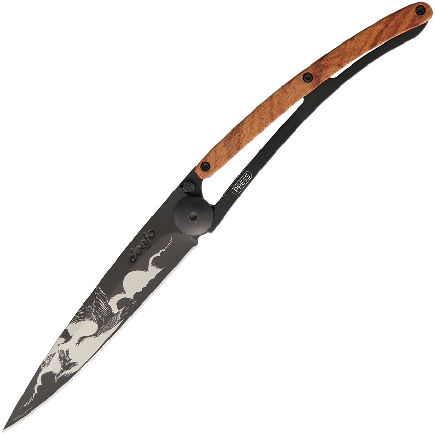 Deejo DEE1GB122 Tattoo Rosewood The Flight Knife