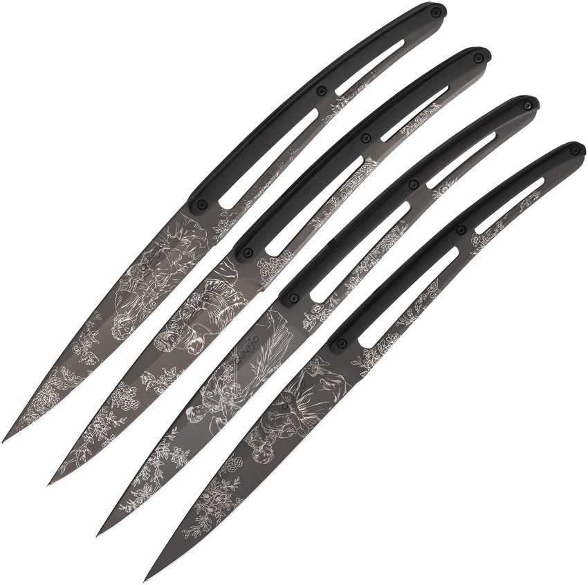 Deejo DEE4FS021 Steak TI Paperstone Toile Knives