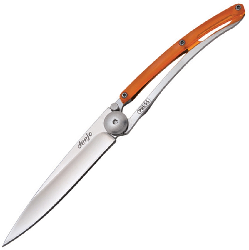 Deejo DEE9AP005 Linerlock Knife, Orange