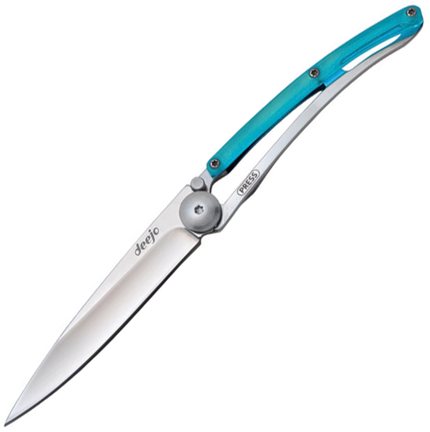 Deejo DEE9AP010 Linerlock Knife, Blue Lagoon