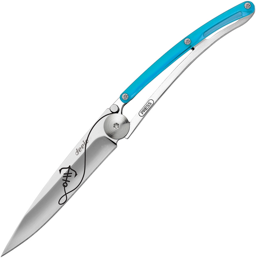 Deejo DEE9AP020 Tattoo Lagoon Anchor Knife, Blue