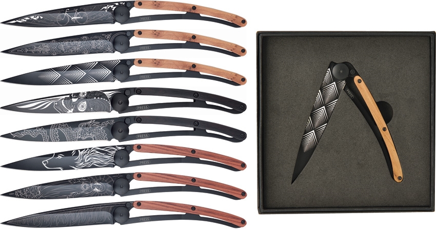 Deejo DEESET03 Black Tattoo Starter Set Knives