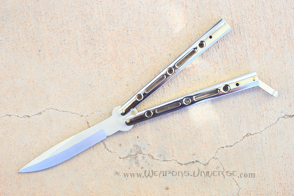 Deluxe Butterfly Knife, Chrome