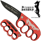 Dragon Deadly Trench Knuckle Knife Duster Extreme, Red