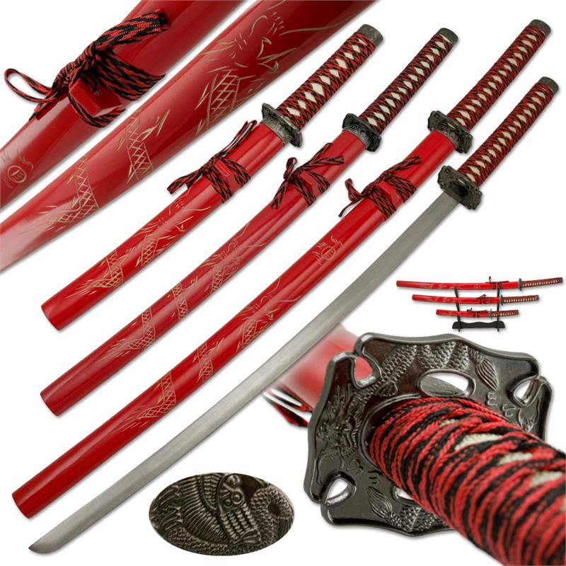 Dragon Demon Katana Samurai Sword Set