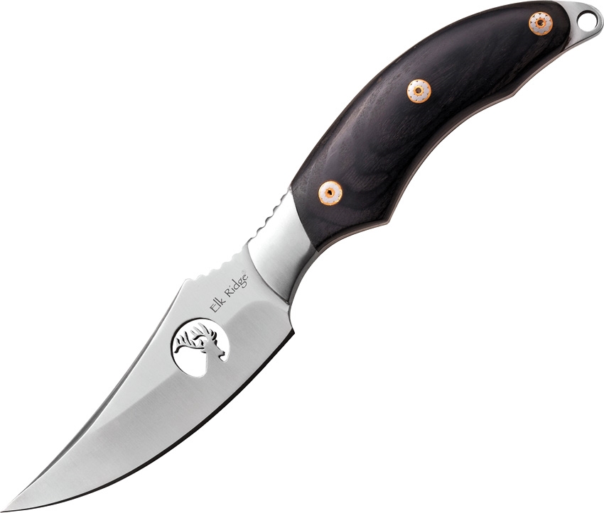 Elk Ridge ER527BK Fixed Blade Knife, Satin Finish