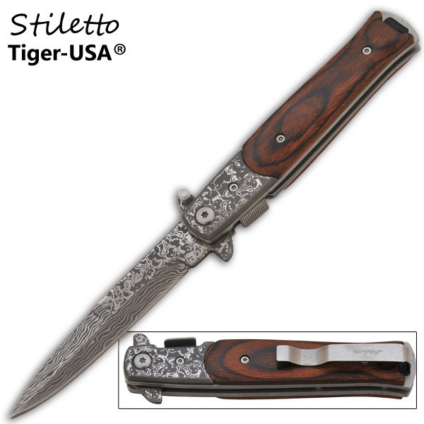 Godfather Stiletto Style Blade Knife - P-109-DPK