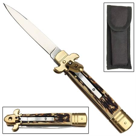 Golden Stag Stiletto Leverletto Automatic Knife