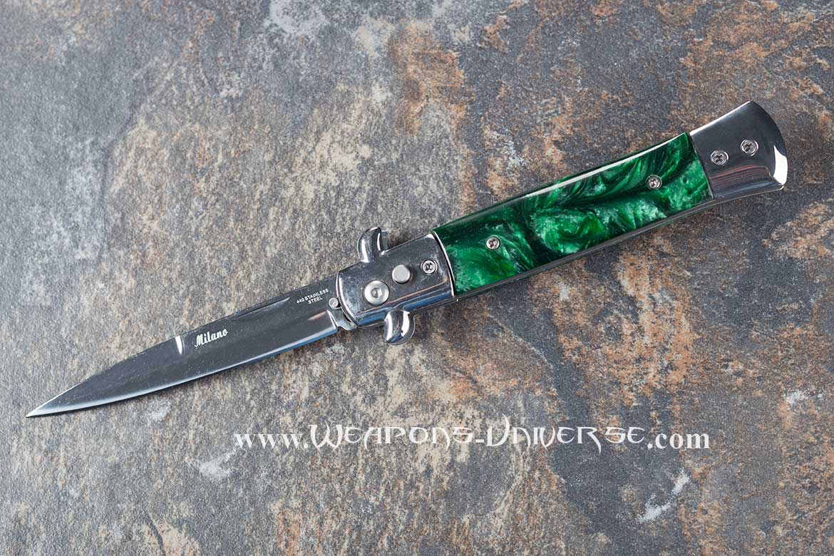 Green Switchblade Automatic Knife