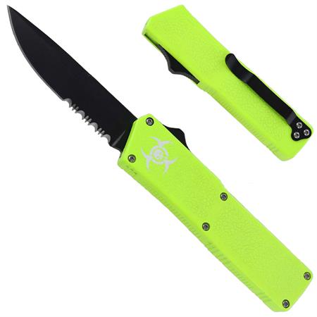 Green Hazardous Plague OTF Automatic Knife