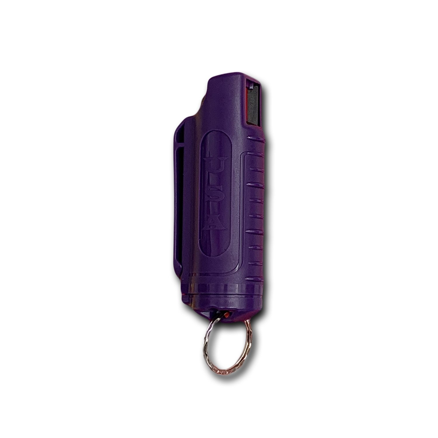 1/2 Ounce Leather Pouch Keychain Pepper Spray, Purple