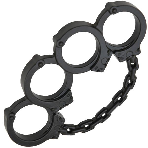 Handcuffs Brass Knuckles, Black