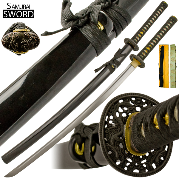 Handmade Dragon Death Katana Samurai Sword Set